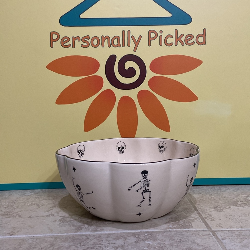 Potter’s Studio SKELETON Halloween Candy Bowl